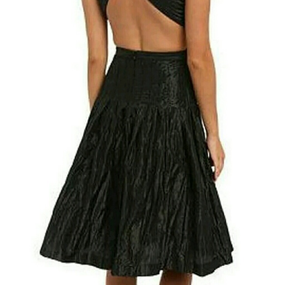 NWT Metallic black polyester empire cocktail dress - Picture 5 of 5